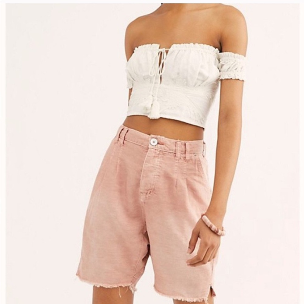 Free People Braided Rose Utility Harem Short 2 - Picture 1 of 3